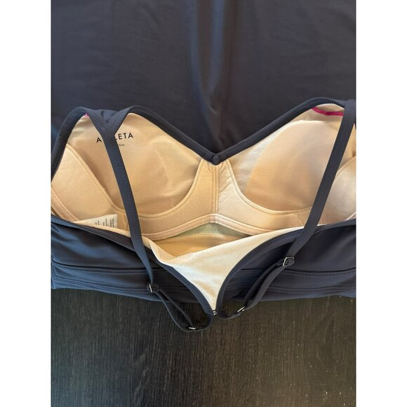 Athleta Shorebreak Gray Adjustable Racerback Athletic Dress With Built-In Bra Si - Picture 6 of 8